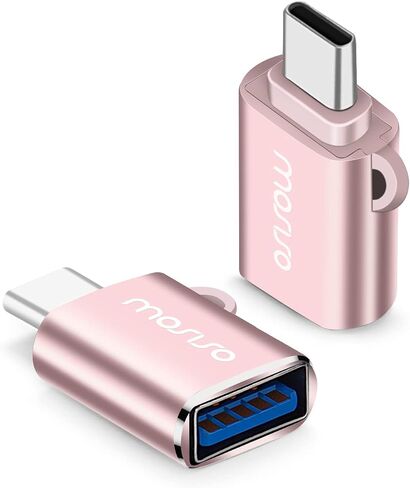 MOSISO USB C to USB Adapter 2 Pack,USB Type-C to USB Connector, Rose Gold | Thunderbolt 3 to USB 3.0 Converter OTG Compatible with MacBook Pro 2024-2016/Air 2024-2018/Laptop/Tablet/More Type-C Devices in Kuwait