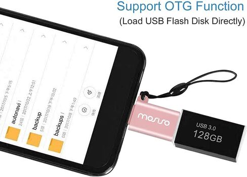 MOSISO USB C to USB Adapter 2 Pack,USB Type-C to USB Connector, Rose Gold | Thunderbolt 3 to USB 3.0 Converter OTG Compatible with MacBook Pro 2024-2016/Air 2024-2018/Laptop/Tablet/More Type-C Devices in Kuwait