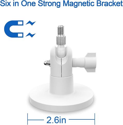 HOLACA Camera 1/4‘’ Magnetic Wall Mount for Arlo Ultra/Ultra 2/Ultra 3 Pro 3 Pro 4 Pro 5S Pro 6 Camera,Compatible with Ring,Eufy, Google Nest, Wyze, Arlo, SimpliSafe, Reolink, and Tapo Cameras-Black in Kuwait