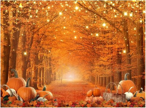 Allenjoy 7 x 5 FT Fall Photography Backdrop Thanksgiving Party Supplies Autumn Pumpkin Friendsgiving Background Decor Photo Booth Props in Kuwait