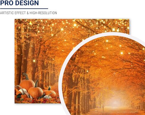 Allenjoy 7 x 5 FT Fall Photography Backdrop Thanksgiving Party Supplies Autumn Pumpkin Friendsgiving Background Decor Photo Booth Props in Kuwait
