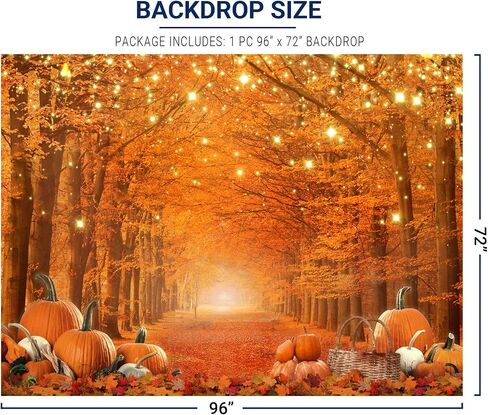 Allenjoy 7 x 5 FT Fall Photography Backdrop Thanksgiving Party Supplies Autumn Pumpkin Friendsgiving Background Decor Photo Booth Props in Kuwait
