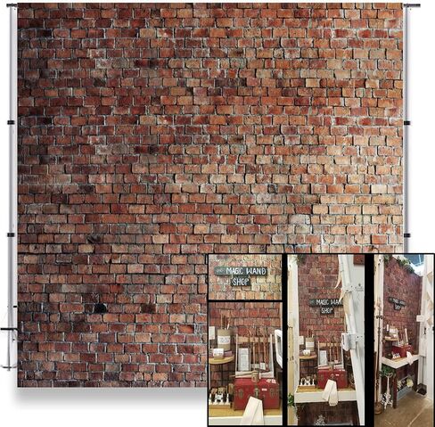 10x8ft Vintage Red Brick Wall Photo Backdrop Newborn Baby Girls Adults Portrait Photography Background Wallpaper Photo Studio Props in Saudi Arabia