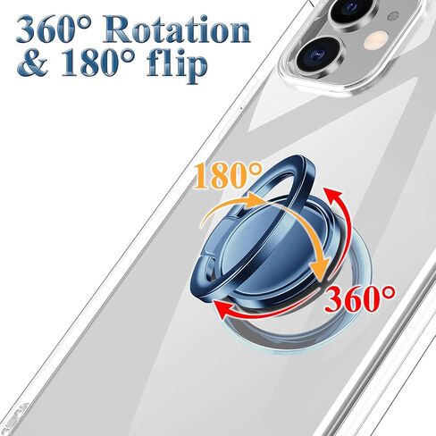 Phone Grip Wireless Charging Compatible, eSamcore Phone Ring Holder Finger Kickstand Work with Most Wireless Charger, Ceramic Ultra-Thin Cell Phone Stand for Hand Grip [2021 Navy Blue] in Kuwait