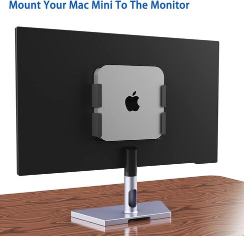 Hikig Mac Mini VESA Mount/Wall Mount/Under Desk Mount, Custom Mount for The Mac Mini, Mac Mini VESA Mounting Stand/Mounting Bracket - Black in Kuwait
