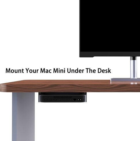 Hikig Mac Mini VESA Mount/Wall Mount/Under Desk Mount, Custom Mount for The Mac Mini, Mac Mini VESA Mounting Stand/Mounting Bracket - Black in Kuwait
