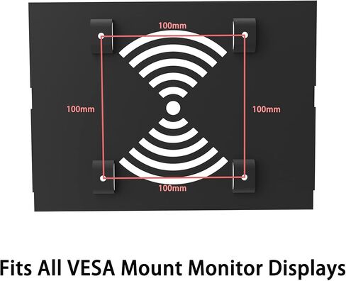 Hikig Mac Mini VESA Mount/Wall Mount/Under Desk Mount, Custom Mount for The Mac Mini, Mac Mini VESA Mounting Stand/Mounting Bracket - Black in Kuwait