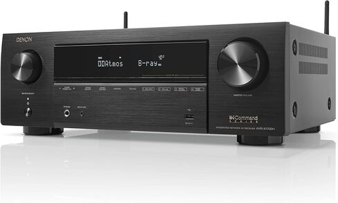 جهاز استقبال Denon AVR-X1700H 7.2 قناة AV - 80 وات/قناة (موديل 2021)، فيديو HDMI متقدم 8K مع eARC، Dolby Atmos، DTS:X، HEOS مدمج، التحكم الصوتي Amazon Alexa (توقف عن العمل من قبل الشركة المصنعة) in Kuwait