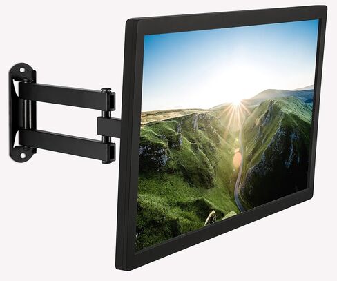Mount-It! TV Wall Mount, Universal Fit for 19, 20, 24, 27, 32, 34, 37 and 40 Inch TVs and Computer Monitors, Full Motion Tilt and Swivel 14" Extension Arm, VESA 75, 100 Compatible in Saudi Arabia