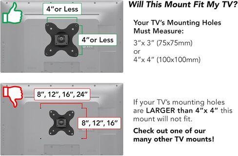 Mount-It! TV Wall Mount, Universal Fit for 19, 20, 24, 27, 32, 34, 37 and 40 Inch TVs and Computer Monitors, Full Motion Tilt and Swivel 14" Extension Arm, VESA 75, 100 Compatible in Saudi Arabia