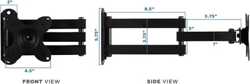Mount-It! TV Wall Mount, Universal Fit for 19, 20, 24, 27, 32, 34, 37 and 40 Inch TVs and Computer Monitors, Full Motion Tilt and Swivel 14" Extension Arm, VESA 75, 100 Compatible in Saudi Arabia