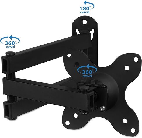 Mount-It! TV Wall Mount, Universal Fit for 19, 20, 24, 27, 32, 34, 37 and 40 Inch TVs and Computer Monitors, Full Motion Tilt and Swivel 14" Extension Arm, VESA 75, 100 Compatible in Saudi Arabia