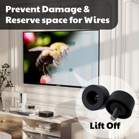 EZISE Studless TV Drywall Mount for 32-75 Inch Flat Screen, Slim No Drill TV Wall Mount Holds up to 150 lbs, No Stud Easy Install with Nails, Max VESA 600x400mm in Saudi Arabia