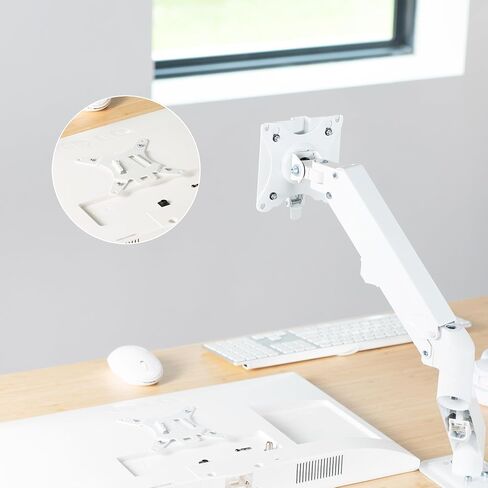 VIVO Adapter VESA Mount Quick Release Bracket Kit, Stand Attachment and Wall Mount Removable VESA Plate for Easy LCD Monitor and TV Screen Mounting, White, STAND-VAD2W in Kuwait