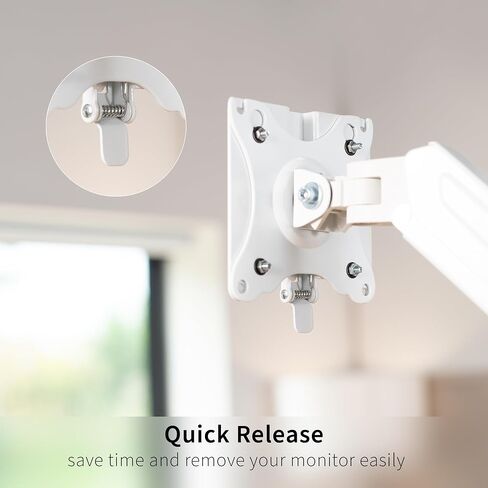 VIVO Adapter VESA Mount Quick Release Bracket Kit, Stand Attachment and Wall Mount Removable VESA Plate for Easy LCD Monitor and TV Screen Mounting, White, STAND-VAD2W in Kuwait