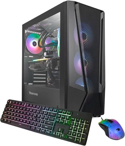 iBUYPOWER Trace 7 Mesh Black Gaming PC Computer Desktop TraceMeshI7N4801 (i7 14700KF, RTX 4080 16GB, 32 GB DDR5 5600 RGB (16GB x 2), 2TB NVME, WiFi Ready, Windows 11 Home) in Kuwait