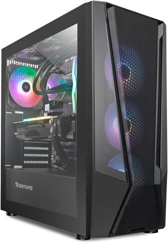 iBUYPOWER Trace 7 Mesh Black Gaming PC Computer Desktop TraceMeshI7N4801 (i7 14700KF, RTX 4080 16GB, 32 GB DDR5 5600 RGB (16GB x 2), 2TB NVME, WiFi Ready, Windows 11 Home) in Kuwait