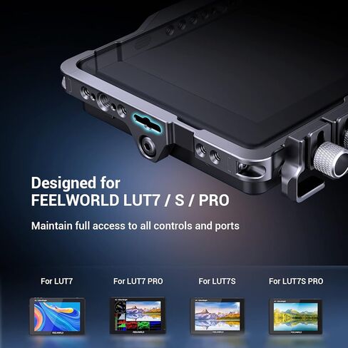 مجموعة قفص شاشة سموريج من أجل فيليوورلد LUT7 / S/برو، مع كابل HDMI ومشبك وسرود، تأتي مع فتحات تحديد الموقع 1.4 سم -50.8 سم، 1.9 سم -16 فتحة، سكة ناتو - 3837 in Kuwait