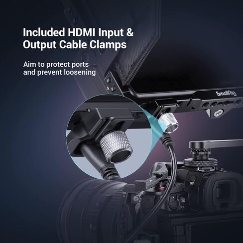 مجموعة قفص شاشة سموريج من أجل فيليوورلد LUT7 / S/برو، مع كابل HDMI ومشبك وسرود، تأتي مع فتحات تحديد الموقع 1.4 سم -50.8 سم، 1.9 سم -16 فتحة، سكة ناتو - 3837 in Kuwait