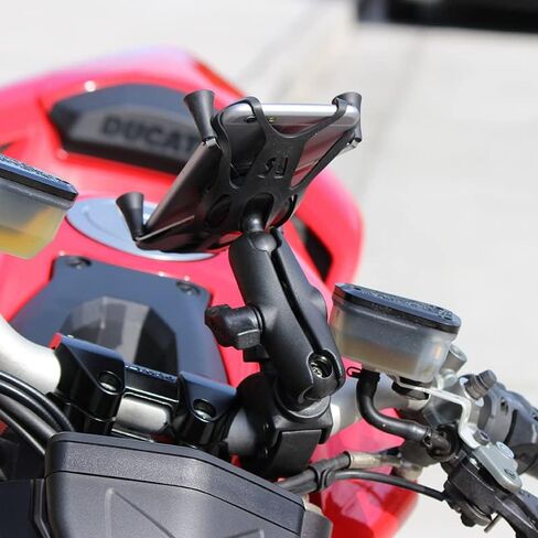 RAM MOUNTS X-Grip Small Phone Mount with RAM Tough-Claw Small Clamp Base RAM-B-400-HOL-UN7BU with Medium Arm for Motorcycle, ATV/UTV, Bike in Saudi Arabia