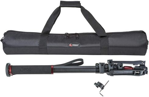 عصا مونوبود محمولة من ألياف الكربون مكونة من 4 أقسام من أوربت لصور وفيديو DSLR، والكاميرات الرياضية، وأرجل حامل ثلاثي القوائم بقاعدة سائلة مع حقيبة. 65" in Kuwait