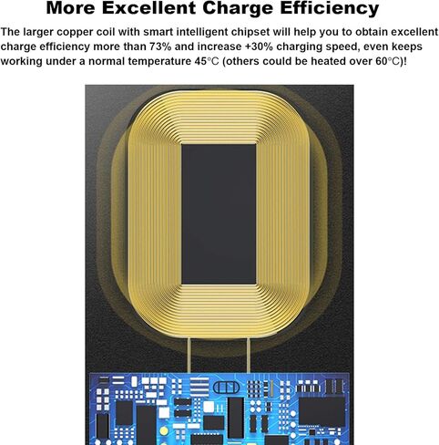 جهاز استقبال ومحول شحن لاسلكي سريع للغاية بمنفذ USB نوع C بقوة 1300 مللي امبير متوافق مع جوجل بكسل وسامسونج وهواوي وال جي وسوني وموتورولا ونوكيا وغيرها (اصدار قصير، راس معدني) من ماي ماكس in Kuwait