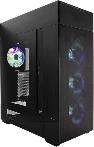 InWin ModFree Deluxe, E-ATX, Full Tower Case, High Airflow, Support 120mm or 140 Fan and up to 420mm AIO, Modular Design for expandability, Tempered Glass Side Panel, Black Color in Saudi Arabia