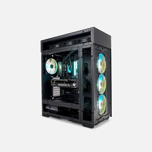 InWin ModFree Deluxe, E-ATX, Full Tower Case, High Airflow, Support 120mm or 140 Fan and up to 420mm AIO, Modular Design for expandability, Tempered Glass Side Panel, Black Color in Saudi Arabia