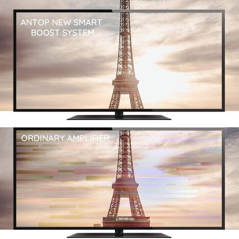 مكبر هوائي معزز ذكي اتش دي من أنتوب، معزز إشارة HDTV عالي الدقة، مكبر صوت مع مخرج مزدوج للأجهزة التليفزيونية والثانية، يعزز استقبال VHF/UHF/FM، متوافق مع جميع العلامات التجارية الهوائية، SBS-602B in Saudi Arabia