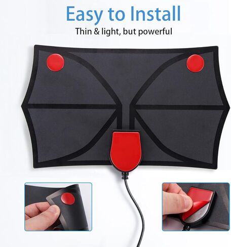 TV Antenna - Antenna TV Digital HD Indoor with 400+ Miles Range, 2023 Upgraded TV Antenna Indoor with Amplifier Signal Booster, HD Antenna for TV Indoor, Support 4K 1080p All TVs, 16ft Coax Cable in Kuwait