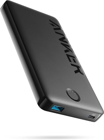 Anker Power Bank, 10,000mAh Portable Charger (PowerCore PIQ), High-Capacity Battery Pack for iPhone 15/15 Plus/15 Pro/15 Pro Max/14/14 Pro/Samsung/Pixel/LG (Cable and Charger Not Included)(Black) in Saudi Arabia