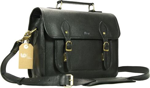 Leftover Studio Pebeled Leather Camera Bag DSLR Messenger Shoulder Case with Removable Camera Caddy 15 Inch Black in Saudi Arabia