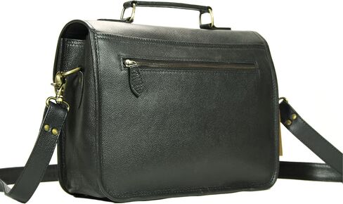 Leftover Studio Pebeled Leather Camera Bag DSLR Messenger Shoulder Case with Removable Camera Caddy 15 Inch Black in Saudi Arabia