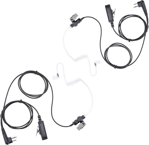 RDM2070D 2-Wire Surveillance Earpiece for Motorola Walkie Talkies (CLS1410/CP200/GP2000) & Bearcom Radios - Walkie Talkie Radio Headset with Big PTT Mic & 2-Pin Acoustic Tube(1 Pack) in Kuwait