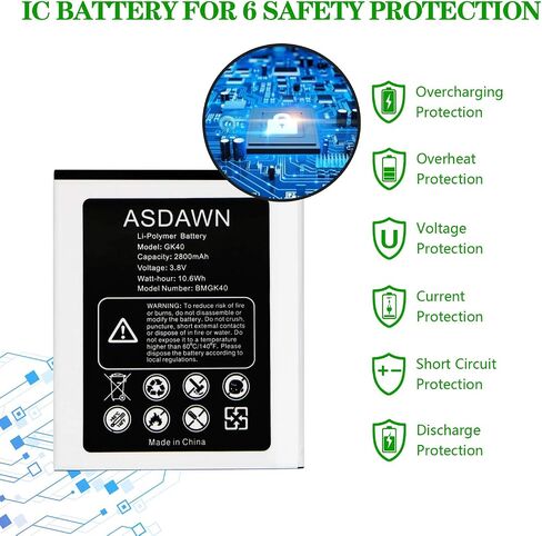 ASDAWN GK40 Battery Replacement for Motorola, Moto G4 Play Battery SNN5976A for Motorola E3, E4, G4 Play, G5, XT1601, XT1603, XT1607 XT1609, XT1675, XT1700, XT1765, XT1766, XT1767PP in Saudi Arabia