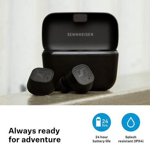 Sennheiser CX Plus In-Ear Bluetooth Headphones, ANC, 24hr Battery, Black in Saudi Arabia