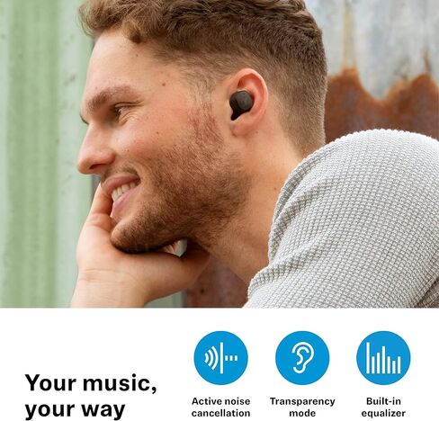 Sennheiser CX Plus In-Ear Bluetooth Headphones, ANC, 24hr Battery, Black in Saudi Arabia