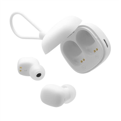 ADV. 500 True Wireless Earbuds, World's Smallest Wireless BT 5.2 Earphones Wide-Range Connection, Touch Control, Built-in Mic, Powerful Sound with Deep Bass [White] in Kuwait