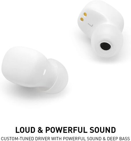 ADV. 500 True Wireless Earbuds, World's Smallest Wireless BT 5.2 Earphones Wide-Range Connection, Touch Control, Built-in Mic, Powerful Sound with Deep Bass [White] in Kuwait