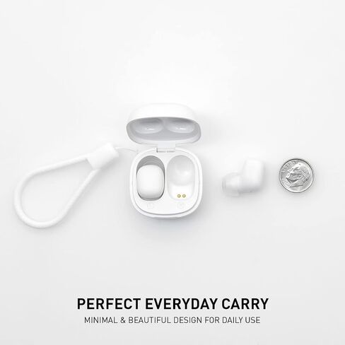 ADV. 500 True Wireless Earbuds, World's Smallest Wireless BT 5.2 Earphones Wide-Range Connection, Touch Control, Built-in Mic, Powerful Sound with Deep Bass [White] in Kuwait