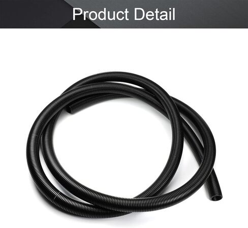 Jutagoss 0.9 "ID.x 9.84ft أنابيب الأسلاك المموجة غير المنفصلة، ​​أنابيب مرنة من البولي إيثيلين لحماية الأسلاك باللون الأسود قطعة واحدة in Kuwait