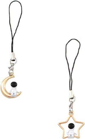 ULTECHNOVO Phone Charms Strap, Astronaut Pendant Phone Charm Cell Phone Hanging Charm Keychain Pendants(2Pcs) in Kuwait
