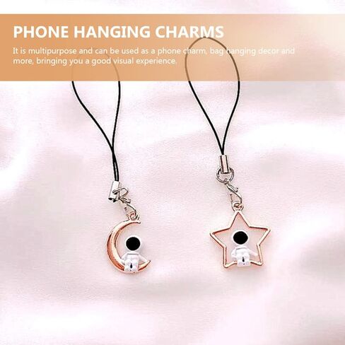 ULTECHNOVO Phone Charms Strap, Astronaut Pendant Phone Charm Cell Phone Hanging Charm Keychain Pendants(2Pcs) in Kuwait