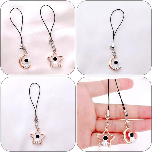 ULTECHNOVO Phone Charms Strap, Astronaut Pendant Phone Charm Cell Phone Hanging Charm Keychain Pendants(2Pcs) in Kuwait