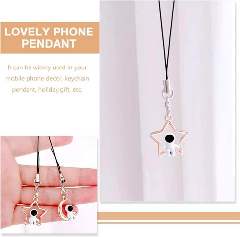 ULTECHNOVO Phone Charms Strap, Astronaut Pendant Phone Charm Cell Phone Hanging Charm Keychain Pendants(2Pcs) in Kuwait