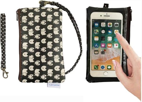 Phone Wristlet Purse 2 in 1 Pouch w/Clear View Window Touch Screen & Detachable Neck Strap Lanyard, Wristlet Strap for iPhone 15/14 Pro Max, 15/14 Plus; Samsung S23+, A54, Z Fold5 (Blue) in Saudi Arabia