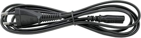 United Kingdom UK 2- Slot Printer Power Cord Cable, Non-Polarized (IEC-320-C7 to CEE 7/16) Works with Printer, TV, PS4 Game Console and More for UK Travel (UK) in Saudi Arabia