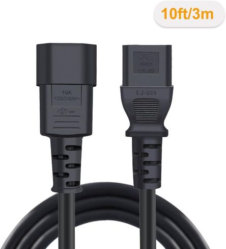 CableCreation 2-Pack 6 Foot 18 AWG C14-to-C13 PDU Power Extension Cord,1.8M in Kuwait