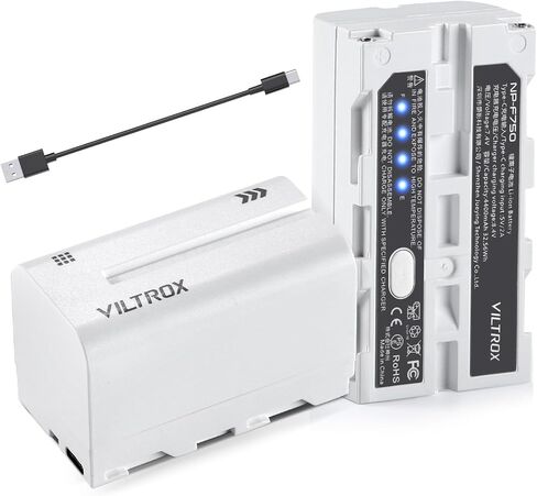 VILTROX V Mount Battery BP-V150, 14.8V 10050mAh Mini V-Mount Battery 150Wh with D-TAP, BP, USB-A, OLED Screen, Support 65W PD USB-C Fast Charger, for Camcorder, Camera and Monitor in Kuwait