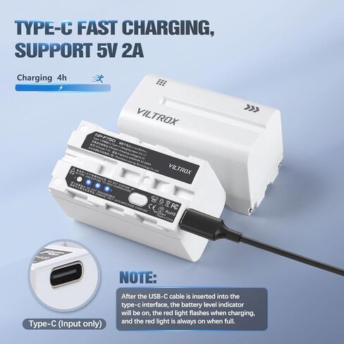 VILTROX V Mount Battery BP-V150, 14.8V 10050mAh Mini V-Mount Battery 150Wh with D-TAP, BP, USB-A, OLED Screen, Support 65W PD USB-C Fast Charger, for Camcorder, Camera and Monitor in Kuwait